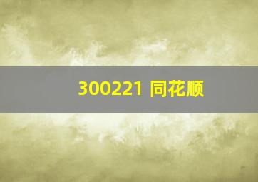 300221 同花顺